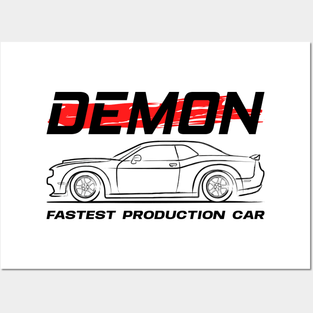 Demon Muscle V8 Racing Wall Art by GoldenTuners